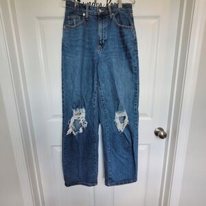 Wild Fable Highest Rise Baggy Jeans 90s  Distressed Denim Women's‎ Size 4